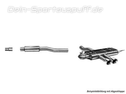 Bastuck Edelstahl Sportauspuff-Komplettanlage ab OPF Mini Cooper S F66 2x100mm rund doppelwandig abgeschrägt