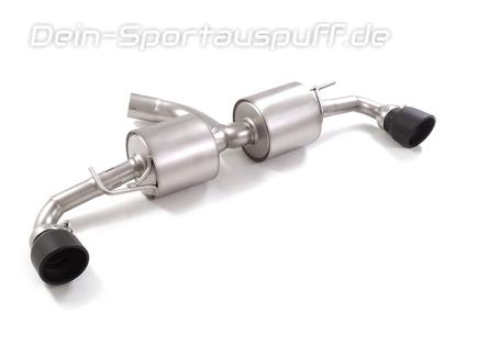 Ragazzon Edelstahl Duplex Sportauspuff Toyota Yaris GR Facelift Typ XP21 je 114mm rund eingerollt abgeschrägt in schwarz