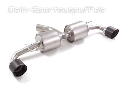 Ragazzon Edelstahl Duplex Sportauspuff Toyota Yaris GR Facelift Typ XP21 je 118mm rund scharfkantig abgeschrägt aus Carbon