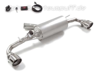 Ragazzon Edelstahl Duplex Sportauspuff mit Klappe Toyota Yaris GR Facelift Typ XP21 je 114mm rund eingerollt abgeschrägt