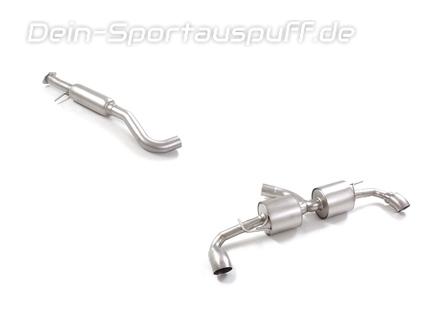 Ragazzon Edelstahl Duplex Sportauspuff-Komplettanlage ab OPF Toyota Yaris GR Facelift Typ XP21 je 90mm rund nach unten gebogen