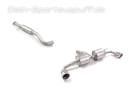 Ragazzon Edelstahl Duplex Sportauspuff-Komplettanlage ab OPF Toyota Yaris GR Facelift Typ XP21 je 114mm rund eingerollt abgeschrägt