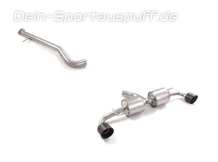 Ragazzon Edelstahl Duplex Racing-Komplettanlage ab OPF Toyota Yaris GR Facelift Typ XP21 je 118mm rund scharfkantig abgeschrägt aus Carbon