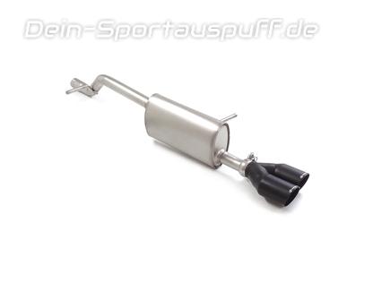 Ragazzon Edelstahl Sportauspuff Alfa Romeo Junior Ibrida 1.2 VGT 2x80mm rund eingerollt abgeschrägt in schwarz