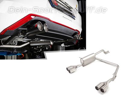Ragazzon Edelstahl Duplex Sportauspuff Alfa Romeo Junior Ibrida 1.2 VGT je 2x80mm rund eingerollt gerade