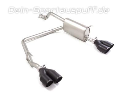 Ragazzon Edelstahl Duplex Sportauspuff Alfa Romeo Junior Ibrida 1.2 VGT je 2x80mm rund eingerollt abgeschrägt in schwarz