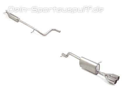 Ragazzon Edelstahl Sportauspuff-Komplettanlage ab OPF Alfa Romeo Junior Ibrida 1.2 VGT 2x80mm rund eingerollt gerade