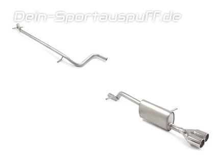 Ragazzon Edelstahl Racing-Komplettanlage ab OPF Alfa Romeo Junior Ibrida 1.2 VGT 2x80mm rund eingerollt gerade
