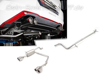 Ragazzon Edelstahl Duplex Racing-Komplettanlage ab OPF Alfa Romeo Junior Ibrida 1.2 VGT je 2x80mm rund eingerollt gerade