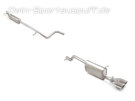 Ragazzon Edelstahl Sportauspuff-Komplettanlage ab OPF Alfa Romeo Junior Ibrida 1.2 VGT 2x80mm rund eingerollt abgeschrägt