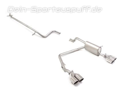 Ragazzon Edelstahl Duplex Racing-Komplettanlage ab OPF Alfa Romeo Junior Ibrida 1.2 VGT je 2x80mm rund eingerollt abgeschrägt
