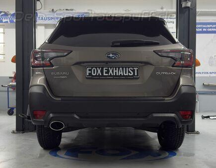 Fox Edelstahl Sportauspuff Subaru Outback Typ BT 140x90mm oval eingerollt abgeschrägt