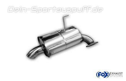 Fox Edelstahl Sportauspuff Subaru Outback Typ BT 76mm rund Dieseloptik nach unten gebogen