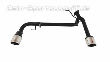 Ulter Duplex Endschalldämpfer-Ersatzrohr Suzuki Swift Sport 4 Typ FZ NZ 1.6l je 100mm rund eingerollt abgeschrägt mit Absorber