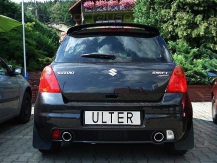 Ulter Duplex Endschalldämpfer-Ersatzrohr Suzuki Swift Sport 3 SG Typ MZ 1.6l je 100mm rund eingerollt abgeschrägt mit Absorber