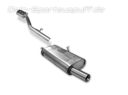 Fox Edelstahl Sportauspuff-Komplettanlage ab Kat BMW 3er E30 318is 1x80mm rund doppelwandig gerade
