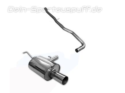 Fox Edelstahl Racing-Komplettanlage ab Kat Mitsubishi Lancer Evolution VI - Evo 6 1x100mm rund scharf gerade