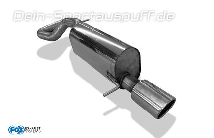 FOX Edelstahl Racing-Komplettanlage ab OPF Renault Clio 5 115x85mm oval eingerollt abgeschrägt