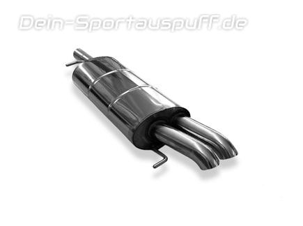 Fox Edelstahl Sportauspuff VW Passat 3B 3BG 2x63mm rund Dieseloptik nach unten gebogen
