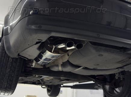 Fox Edelstahl Sportauspuff VW Passat 3B 3BG 2x63mm rund Dieseloptik nach unten gebogen
