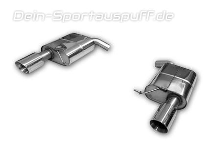 FOX Edelstahl Duplex Sportauspuff VW Passat 3C R36 je 100mm rund doppelwandig abgeschrägt