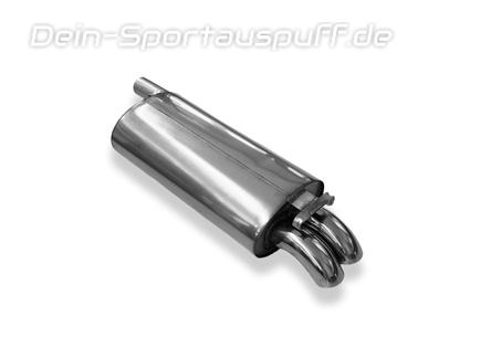 FOX Edelstahl Sportauspuff Audi 200 Typ 44Q 2.2l quattro 2x55mm Dieseloptik nach unten