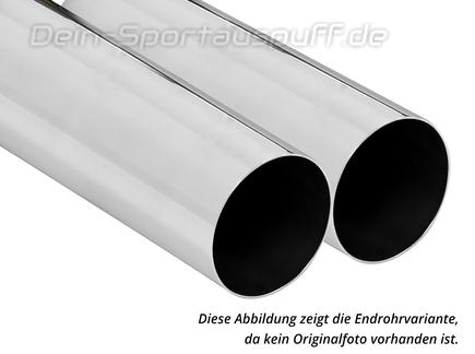 Fox Edelstahl Sportauspuff ab Kat BMW 5er E28 525e (Mod. mit Kat) 2x63mm rund scharf gerade