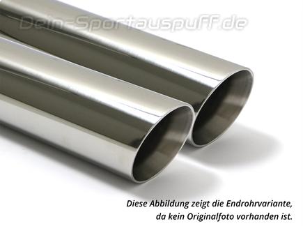 Fox Edelstahl Sportauspuff-Komplettanlage ab Kat Ø70mm-System VW Scirocco 3 2.0l TFSI TDI 2x80mm rund doppelwandig abgeschrägt