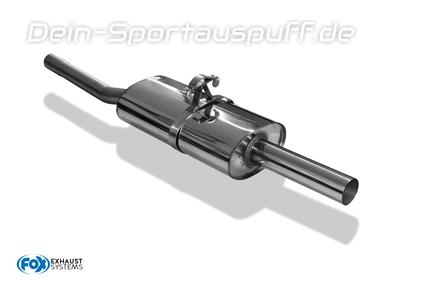 Fox Edelstahl Racing-Komplettanlage ab Kat VW Polo 86C G40 1x70mm rund scharf gerade