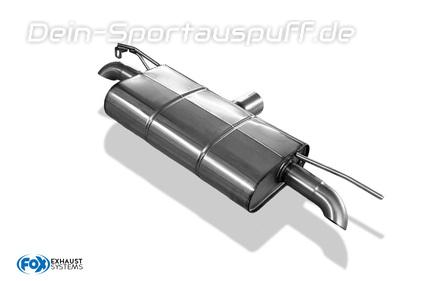 FOX Edelstahl Duplex Sportauspuff Skoda Karoq 1.5l TSI je 1x Dieseloptik nach unten gebogen