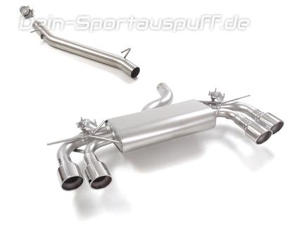 Ragazzon Edelstahl Sportauspuff-Komplettanlage ab OPF Audi S3 Sportback 8Y ab 2024 je 2x102mm rund eingerollt abgeschrägt