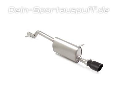 Ragazzon Edelstahl Sportauspuff Peugeot 208 II 1.2l Hybrid 100 90mm rund eingerollt abgeschrägt in schwarz