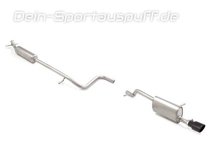 Ragazzon Edelstahl Sportauspuff-Komplettanlage ab OPF Peugeot 208 II 1.2l Hybrid 100 90mm rund eingerollt abgeschrägt in schwarz