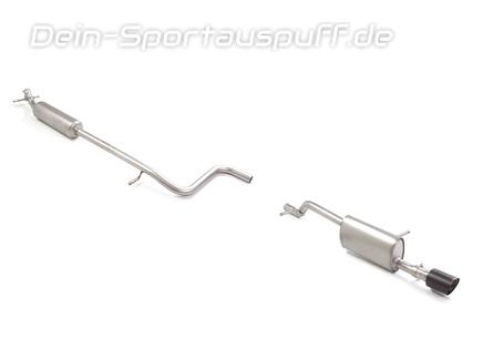 Ragazzon Edelstahl Sportauspuff-Komplettanlage ab OPF Peugeot 208 II 1.2l Hybrid 100 90mm rund scharfkantig abgeschrägt aus Carbon