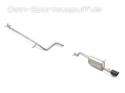 Ragazzon Edelstahl Racing-Komplettanlage ab OPF Peugeot 208 II 1.2l Hybrid 100 90mm rund scharfkantig abgeschrägt aus Carbon