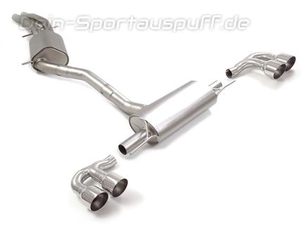 Ragazzon Edelstahl Duplex Sportauspuff-Komplettanlage ab VSD Porsche Cayenne 2.9S Typ 536 je 2x108mm rund abgeschrägt