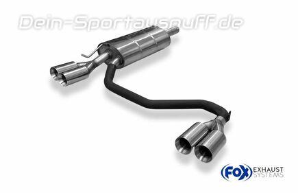 Fox Edelstahl Duplex Sportauspuff VW Passat 3B 3BG je 2x80mm rund doppelwandig gerade