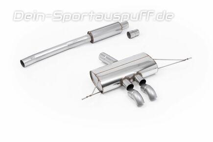 Milltek Edelstahl Sportauspuff-Komplettanlage ab OPF Mini F66 Cooper S 2x Dieseloptik nach unten gebogen