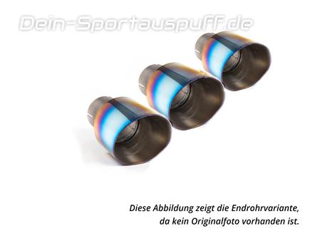 Milltek Edelstahl Sportauspuff-Komplettanlage ab OPF Honda Civic 11 Type R Typ FL 3x115mm rund doppelwandig abgeschrägt Titan burned