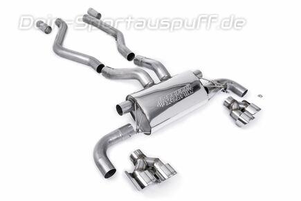 Milltek Edelstahl Duplex Sportauspuff-Komplettanlage ab OPF BMW 4er G22 M440i je 2x100mm rund doppelwandig abgeschrägt