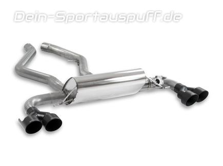 Milltek Edelstahl Duplex Sportauspuff-Komplettanlage ab OPF BMW 4er G22 M440i je 2x100mm rund doppelwandig abgeschrägt in schwarz