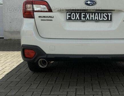 Fox Edelstahl Sportauspuff Subaru Outback Typ BS 100mm rund doppelwandig abgeschrägt
