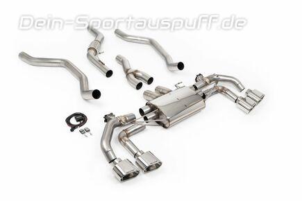 Milltek Edelstahl Duplex Sportauspuff-Komplettanlage ab OPF inkl. Klappensteuerung Range Rover Sport P400 je 2x oval