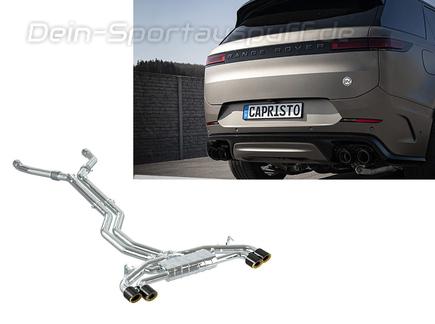 Capristo Edelstahl Duplex Sportauspuff-Komplettanlage ab OPF Range Rover Sport SV P635 je 2x rund abgeschrägt