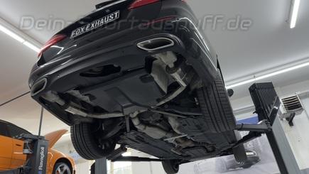 Fox Edelstahl Duplex Sportauspuff Mercedes E-Klasse W213 E400 für originale Endrohre