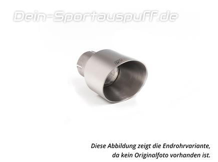 Milltek Edelstahl Sportauspuff-Komplettanlage ab OPF mit Klappensteuerung Mini F66 JCW 115mm rund doppelwandig abgeschrägt Titan matt