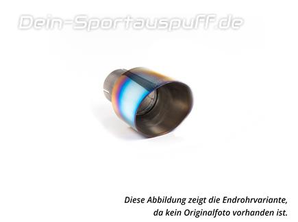 Milltek Edelstahl Sportauspuff-Komplettanlage ab OPF mit Klappensteuerung Mini F66 JCW 115mm rund doppelwandig abgeschrägt Titan burned