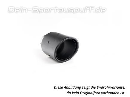 Milltek Edelstahl Sportauspuff-Komplettanlage ab OPF mit Klappensteuerung Mini F66 JCW 115mm rund eingerollt abgeschrägt aus Carbon