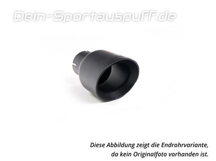 Milltek Edelstahl Sportauspuff-Komplettanlage ab OPF mit Klappensteuerung Mini F66 JCW 115mm rund doppelwandig abgeschrägt in schwarz