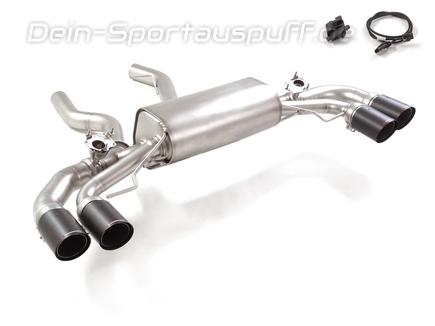 Ragazzon Edelstahl Duplex Sportauspuff BMW 2er M240i xDrive G42 je 2x90mm rund scharfkantig abgeschrägt aus Carbon